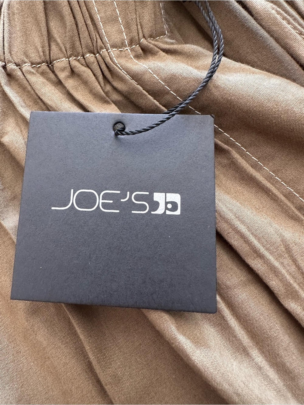 Joe's Jeans Olive Short Sleeve Gathered-Waist Midi Dress, size XL - Picture 13 of 17
